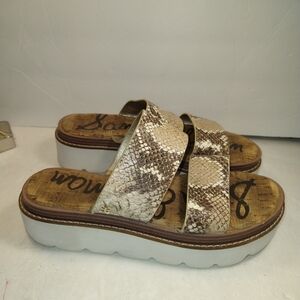 Sam Edelman Raul Snake Print Platform Sandals Women’s sz 7M